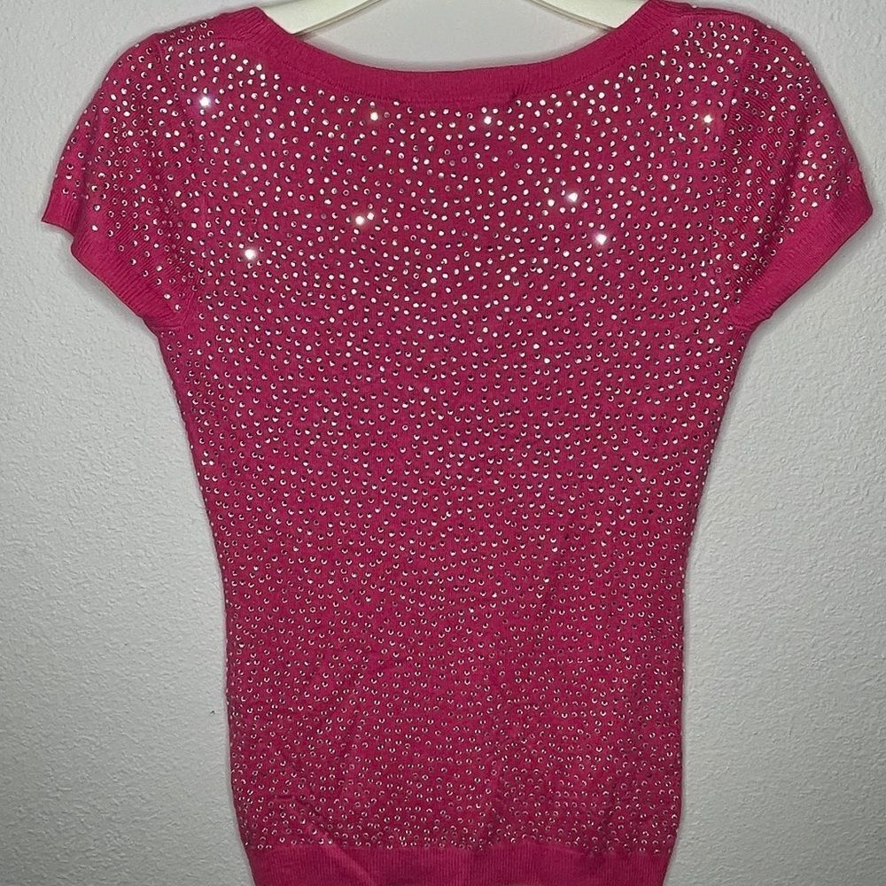 Boston Proper Rhinestone Sweater Pink - Picture 4 of 8